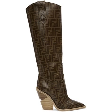 rubber fendi boots women|Fendi cowboy boots for women.